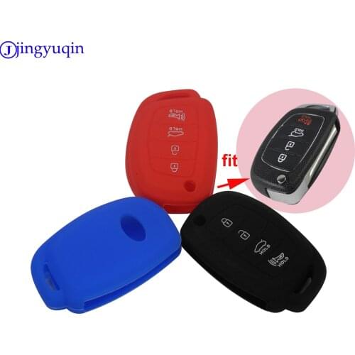 50pcs Silicone Case 4 Button Flip Folding Remote Key Rubber Cover Case Protector Fob for Hyundai Tuscon IX35 Mistra IX25 IX45