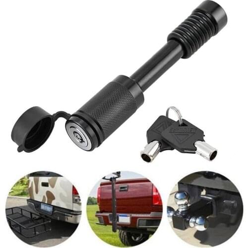 5/8 inch Extra Long Heavy Duty Trailer Hitch Locking Pin Set Receiver Hitch Lock with Anti-Rattle, Keys, Rubber Cap for Class II