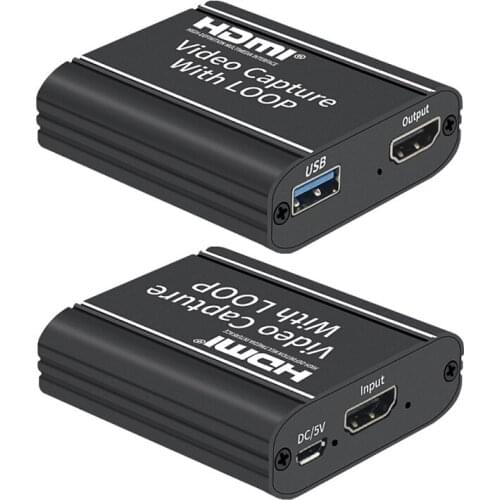 USB Video Capture Card HDMI-compatible to USB2.0 HD 4K 1080P Video Recording Box for Xbox PS4 Phone Game Grabber Broadcast TV