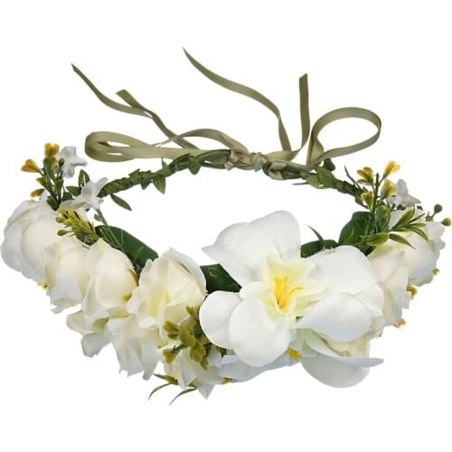 Lady Sweet Princess Flower Crown Bohemian Wreath Hairband Floral Headband Garland Headpiece Wedding Party Girls Hair Accessories