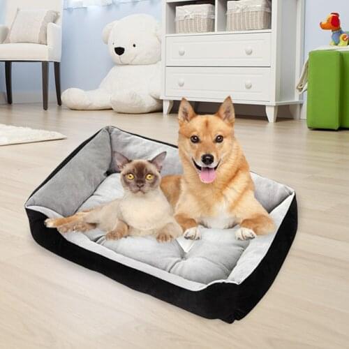 Winter Warm Plush Puppy Animals Kennel Pad Teddy Golden Retriever Pet Dog Soft Sofa Beds House Waterproof Cat Kennel Mat