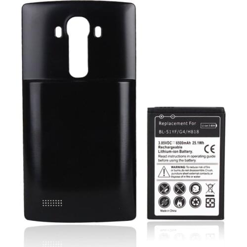 1x 6500mAh BL-51YF G4 Extended Battery + Back Cover For LG G4 H815 H811 H810 VS986 VS999 US991 LS991 F500 G Stylo F500 F500S