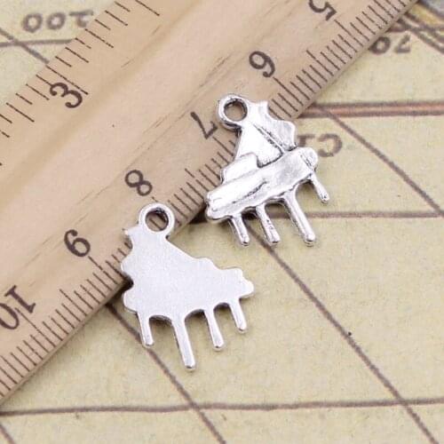 20pcs Charms Grand Piano 21x16mm Tibetan Bronze Silver Color Pendants Antique Jewelry Making DIY Handmade Craft