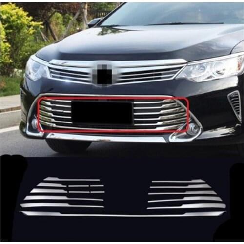 Car styling stainless steel racing chrome grille decorative accessories 2014-2015 for Toyota Camry 15 pz