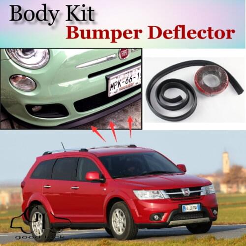 Bumper Lip Deflector Lips For Fiat Freemont Front Spoiler Skirt For TG Friends to Car View Tuning / Body Kit / Strip