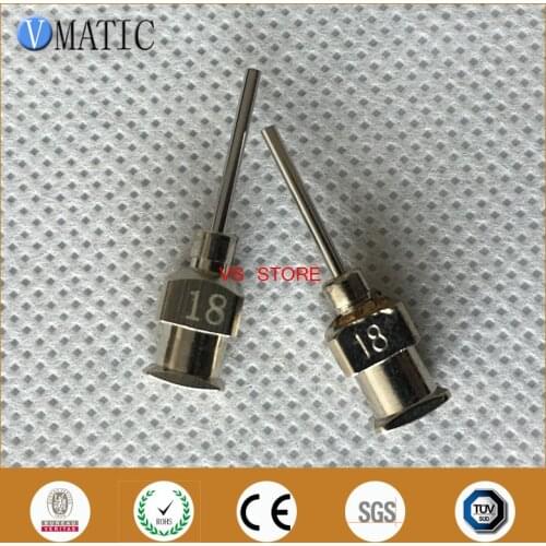 Free Shipping 12Pcs 0.5'' Tip Length 18G Stainless Steel Syringe Needle Tip 1/2 Inch