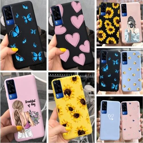 For Vivo Y51 Y81 Y91 Y91C Case Couple Cuet Heart Painted Phone Case For Vivo Y91C Cover Vivo Y 81 91 51 91C Bumper Coque Fundas