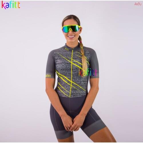 Black Kafitt Oficial Female Cyclist Overalls Womens Cycling Uniform Jumpsuit Little Monkey Bike Suit Free Front Bicycle Jacket