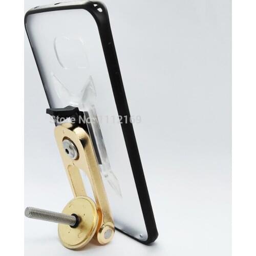 Stem Cap Bicycle Cell Phone Mount Holder Aluminum Alloy Bike Mount Stand Holder with Clip Grip TPU Case for Galaxy S6/S6 Edge