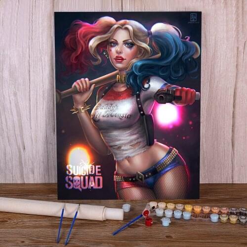 Cartoon Girl Woman Coloring By Numbers Painting Package Acrylic Paints 40*50 Paiting By Numbers Handmade Handicraft