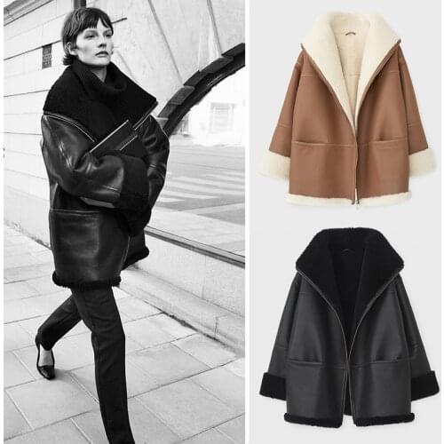 EOSEENY Black Fur Coats