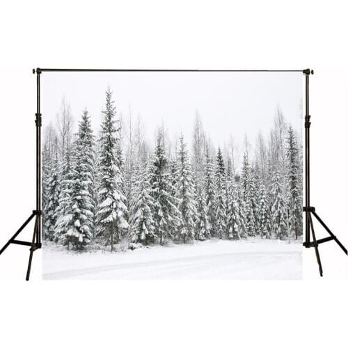 VinylBDS 10x10ft Snow Tree Photography Backgrounds Spectacular Cedar Forest Frozen Snow Winter Background Backdrop