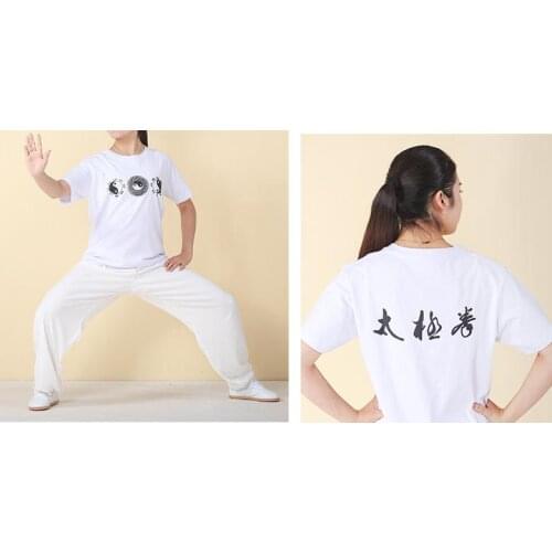 3colors UNISEX black/red/white Summer short sleeve Cotton t-shirts kung fu/martial arts taiji tai chi tee shirt top quality cool