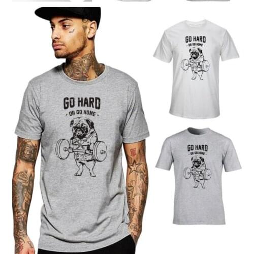 GYM TEES Go Hard or Go Home T Shirt GO HARD OR GO HOME Mens Casual Fashion Basic Crew Neck Hip Hop Long Extended T-Shirt Tops
