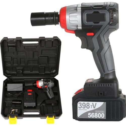 Cordless Electric Impact Wrench 980Nm Torque Brushless Motor with Chuck Fast Charger Multifunction Impact Kit Variable Speed