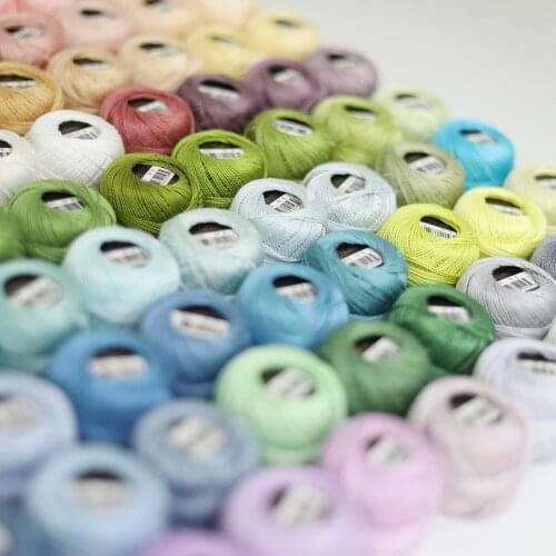 Blue Pearl Cotton Crochet Thread 5 Grams Each Ball Size 8 Double Mercerized Long Staple Egyptian Cotton 10 Balls Box 43 Yards