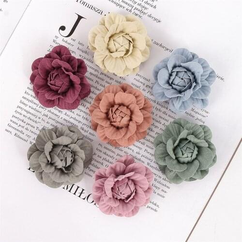 10pcs Microfiber Artificial Eco-friendly Flowers Head DIY Home Flower Wall Decor Wedding Garland Headwear Decoration Scrapbook