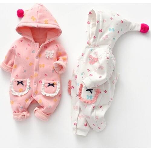 New Born Baby Girl Clothes 0-18 Months Baby Twin Winter Bodysuit Autumn Newborn Clothes Pink Cotton Rompers Baby Shower Gifts
