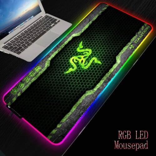 Razer RGB Mouse Pad with USB Ports LED Gaming illumination Mouse Pad Waterproof Non-slip Rubber Base Large Keyboard Mousepad XXL