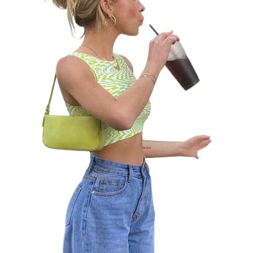 Sexy Summer Womens Casual Stretch Tank Tops Cute Geometric Print Sleeveless Crew Neck Slim Fit Crop Camisole