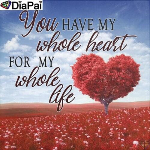 DiaPai 100% Full Square/Round Drill 5D DIY Diamond Painting "Heart tree" Diamond Embroidery Cross Stitch 3D Home Decor A18531