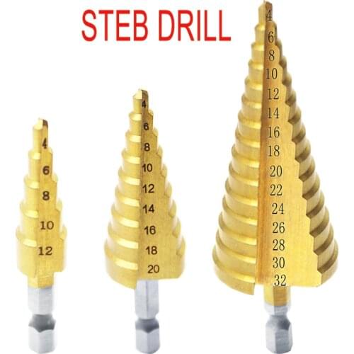 Hole Cutter Tool Set Flute Drill Bits Steel Titanium 4-12mm Core Metalworking High Speed Metal Step Hss Coated Metric Spiral
