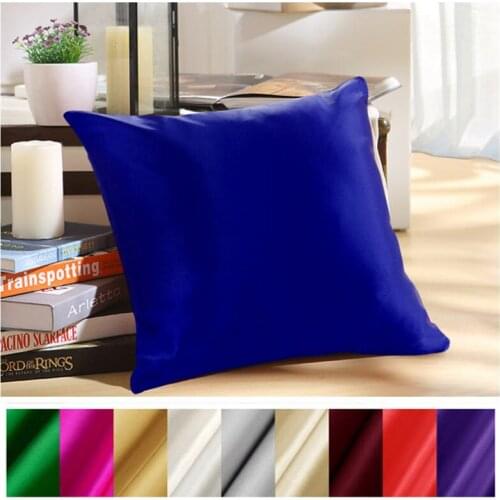 100% pure silk pillowcase zipper pillowcase pillow case cover silk throw pillow silk cushion solid multicolor