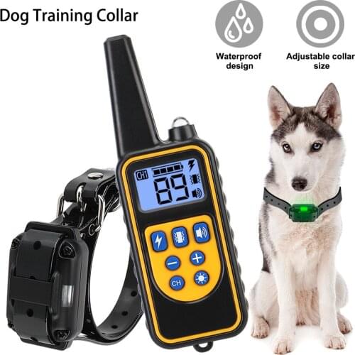 Pet Dog Training Collar Shock Vibration Sound With LCD Display for All Size Dog Electric Remote Control 800m