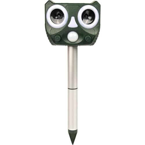 Solar Powered Animal Repeller with PIR Motion Sensor Dog Cat Deterrent Bird Pigeon Squirrel Scarer for Garden Pest Control