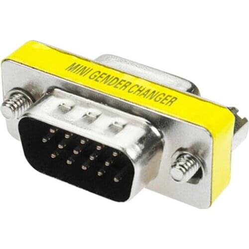 VGA male to female adapter VGA 15pin male to female gender changer HD15P M/F converter computer VGA port M/F metal