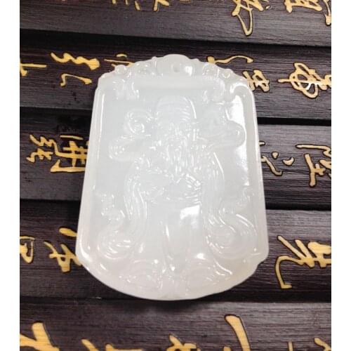 Authentic Afghan white jade pendant A cargo of natural suet grade white jade pendant Fortuna brand business essential