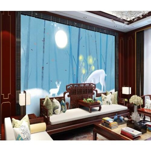 Custom wallpaper beautiful dream living room elk background wall size can be customized wallpaper mural 3d wallpaper wall for