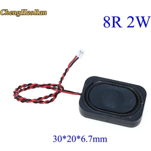 ChengHaoRan 1pcs Mini Portable Audio Speakers 3020 8 Ohm 8R 2W Cavity Speakers DIY Speaker thickness 6.7mm