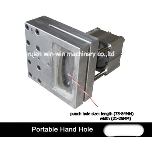 Hole size length 75-84mm width 21-25MM Pneumatic single hole Handle hole punching machine for plastic bags
