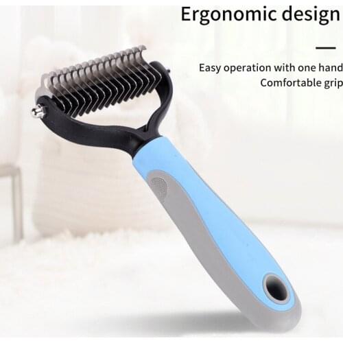 Dogs Cat Hair Comb Trimming Deshedding Brush Grooming Tool Hair Curly Pet Dog Grooming Pet Hair Remover