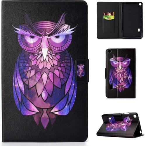 Stand Flip PU Leather Case For Huawei MediaPad T3 7.0 BG2-W09 Tablet Smart Case Cover Fundas Coque Dog Owl Elephant Pattern