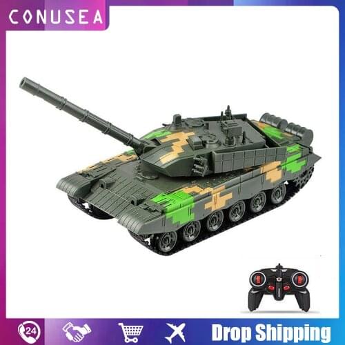 33CM 1/24 RC Tank 2.4G 7CH Remote control tank car against crawler battle tank Rechargeable Battery boy military Cars Boys toys