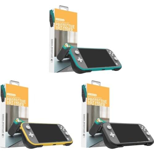 2 in 1 Hard PC+TPU Protive Case for NS Nintend Switch Lite with 2 Game Card Storage Slot Stand Holder Protective Cover Shell