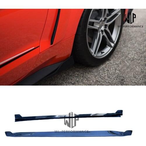 High Quality Carbon Fiber Side Skirts Car Styling For For Ford Mustang Henntop Style Car Body Kit 2015-2017