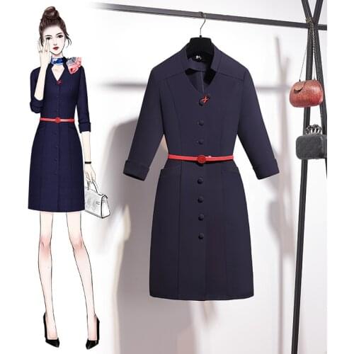 Business Chic Women Dress Elegant Office Vintage Classic Work Wear Spring Autumn Fall Office Ladies Formal Pencil Dresses Belted