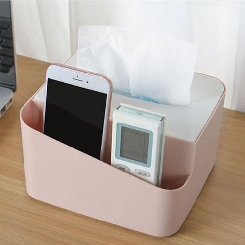 050 Fashion Tabletop paper towel box Multifunctional household tissue boxes creative desktop sundry disposal boxes 18*16.2*9.6cm