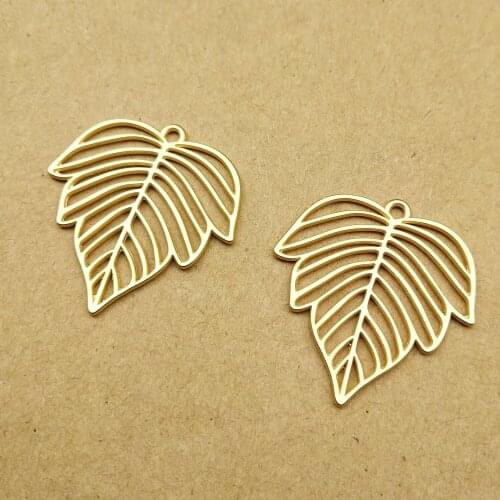 10pcs 27x28mm leaf charm for jewelry making and crafting diy fashion pendant