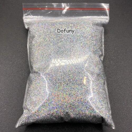 100g Laser Silver Nail Glitter Powder Shiny Holographic Nail Glitter Dust Flash Cosmetic Decoration Nail Art Powder