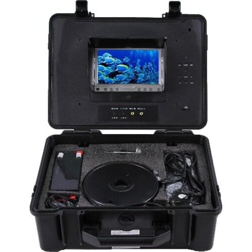 100M Water-Proof 600TVL 360 degree rotative Fishing camera 7 Inch DVR AV Endoscope Camera