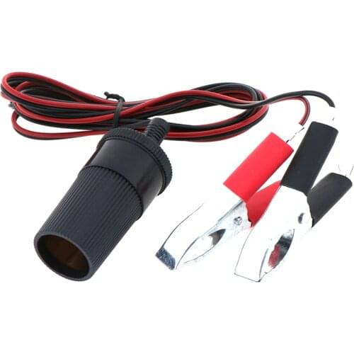 12V Emergency Batery Line Cigarette Light Power 150cm Car Cigarette Lighter Power Socket AdapterBattery to Terminal Clip-on Car
