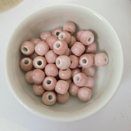 8# 100pcs China Ceramic Beads Sell By Bags Wholesale Porcelain Bead For Jewelry Making 8mm Beads #A408B