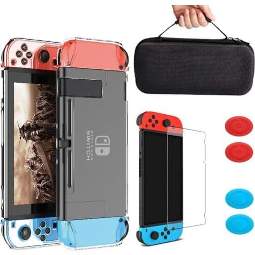 Nintend Switch Accessories Ultra Slim Clear Hard PC Crystal Dockable Case Protective Shell For Nintendo Switch NS NX Back Cover