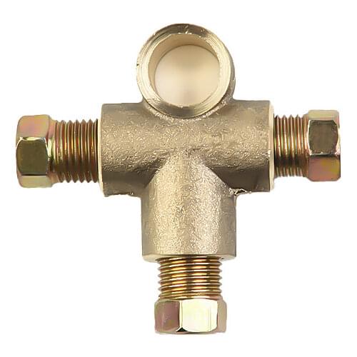 Hydraulic Brake Tee Connector 3 Way T Piece Tee Brake Pipe With 3 Male Nuts Short Union Metric Brake Accessoires