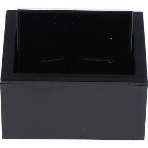 Black Plastic 360 Degree Swivel Cufflinks Case Box Display For Mens