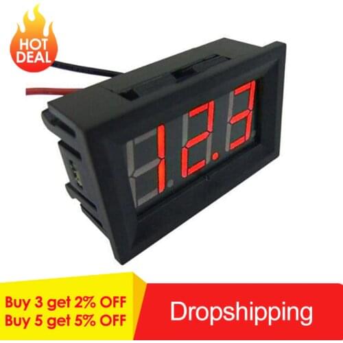 Mini Digital Voltmeter Voltage Tester Meter Voltage Test Battery DC 2.4V-30V 2 Wires for Auto Car LED Display Gauge Accessories
